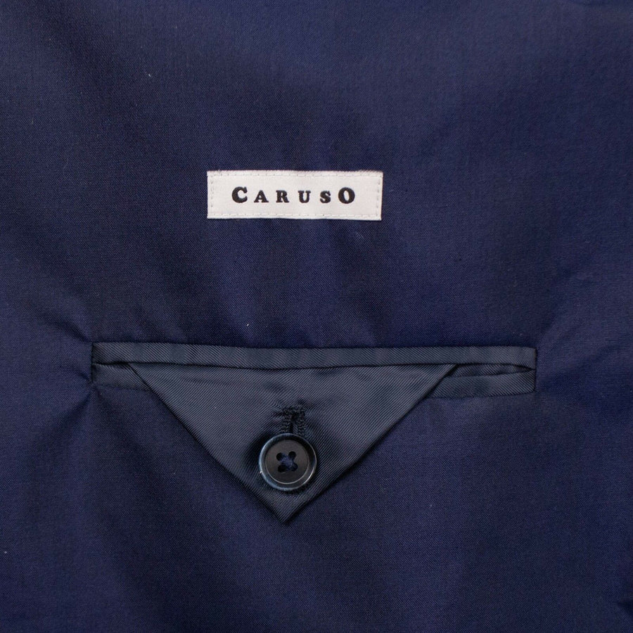 Silk Double Breasted Trench Coat - Navy Blue