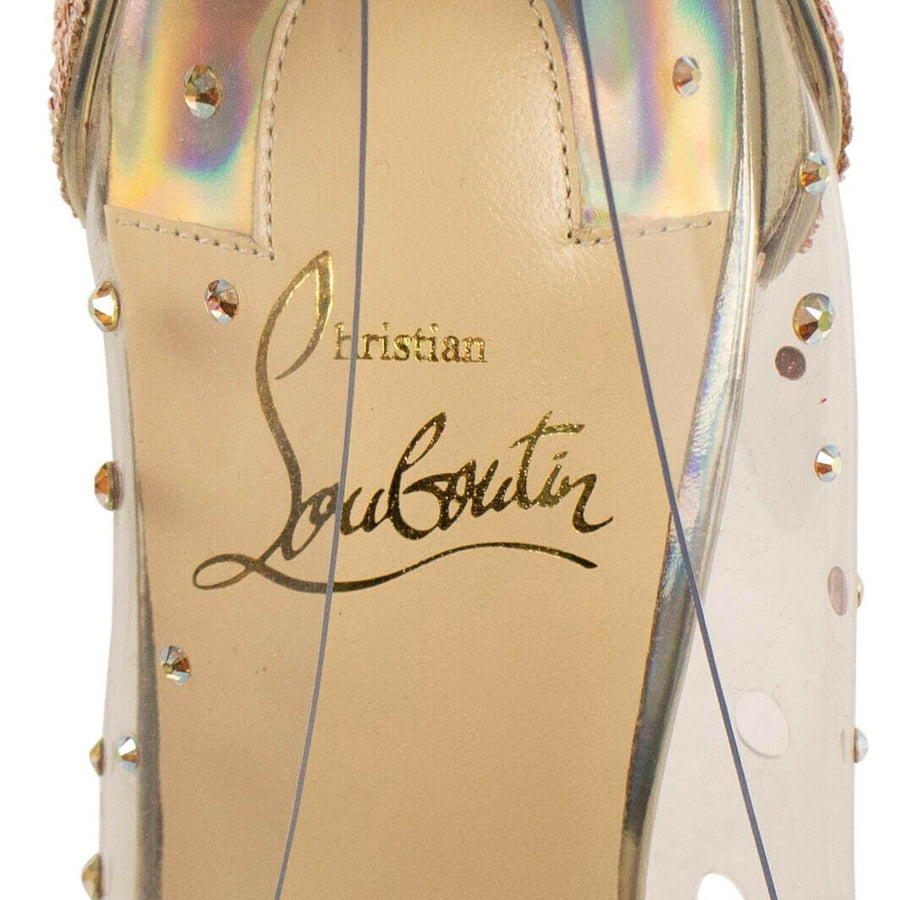 Degastrass PVC 100mm Pumps - Pink Glitter