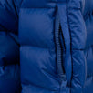 Long Zip Up Puffer Coat - Royal Blue