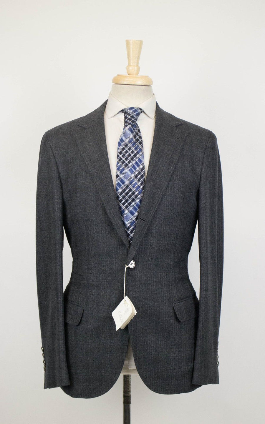 Plaid Cashmere 3 Roll 2 Sport Coat - Gray