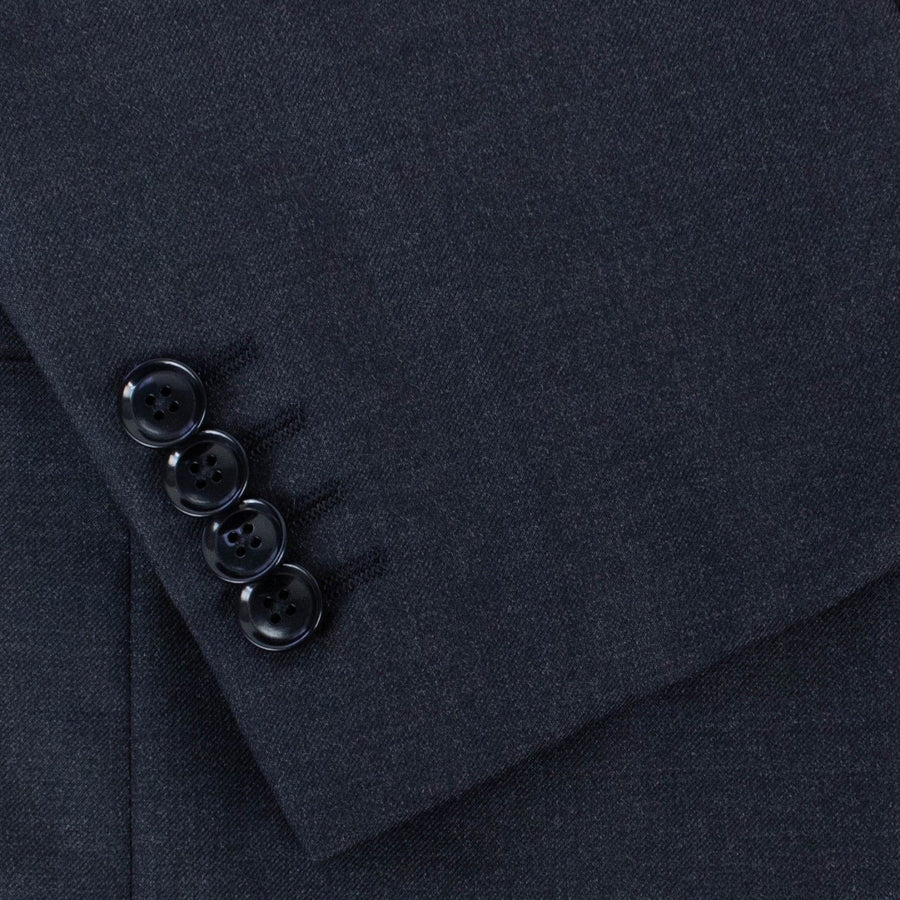 Drop 8 Three Button Solid Suit - Charcoal Grey