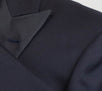 Cashmere Blend Double Breasted Tuxedo Sport Coat - Blue