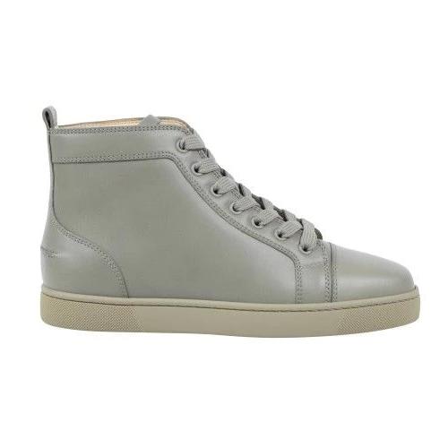 Men's Louis Leather Hi-Top Sneakers - Olive Green