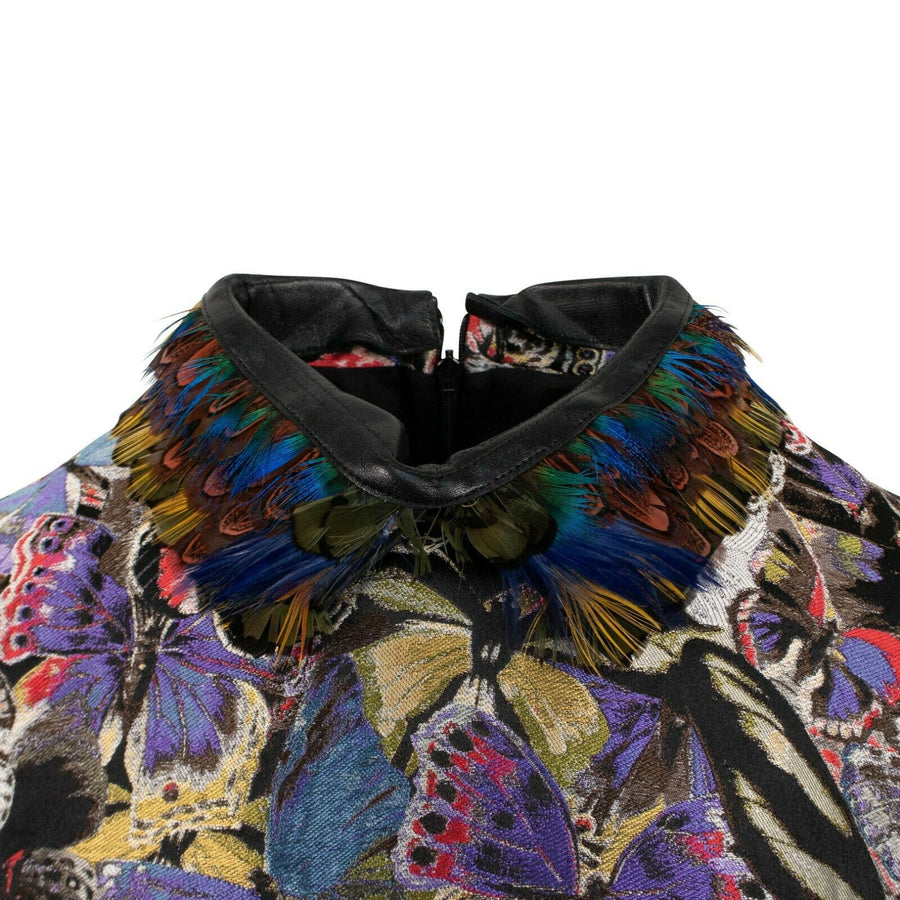 Long Sleeve With Butterfly Shift Dress - Multi