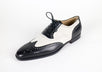 Leather & Suede Wingtip Oxfords - Black / White