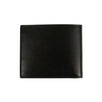 Gold Logo Smooth Leather Wallet - Black