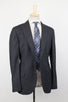 Wool Blend Windowpane Check 3 Roll 2 Button Sport Coat - Gray