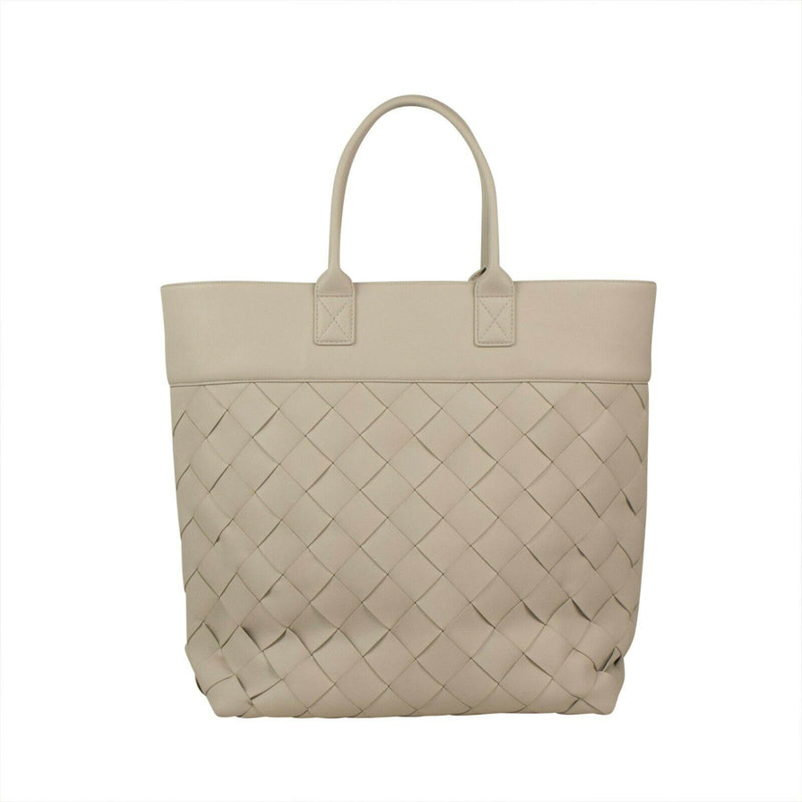 Leather 'Maxi Cabat' Tote Bag - Mist White