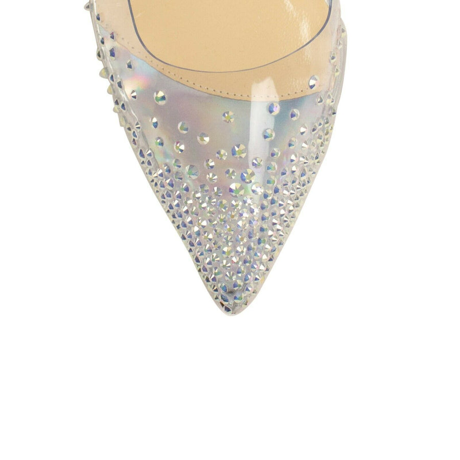 Degrastrass Pvc & Sequins 100mm Crystal Pumps - Clear / Silver