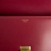 Shiny Calfskin Leather Medium Triomphe Cross Body Bag - Raspberry