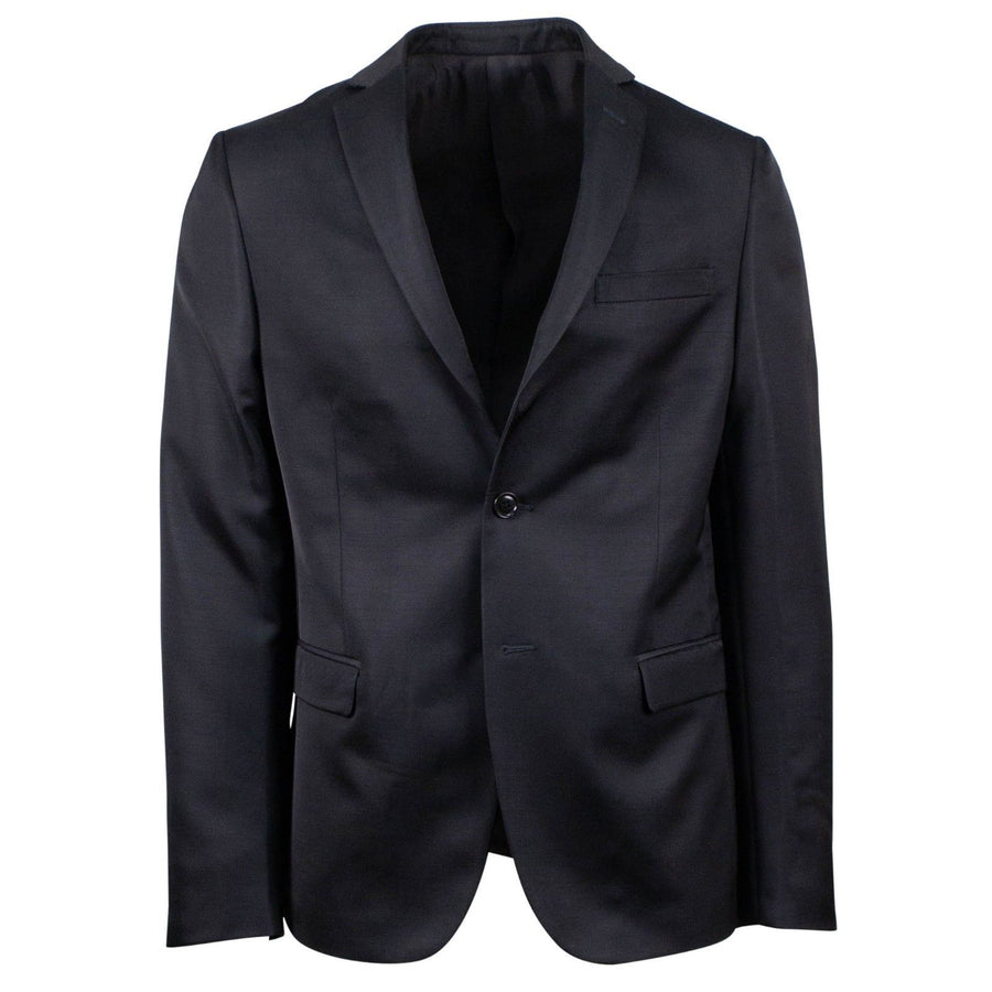 Drop 8 Wool Blend Solid Two Button Suit - Black