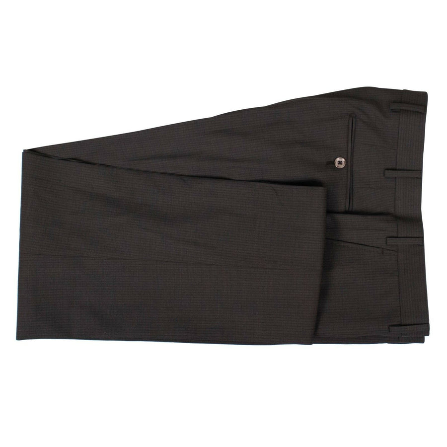 Drop 7 Striped Double Breasted Slim/Trim Fit Suit - Brown