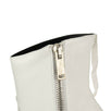 Leather Western Low Boots - White
