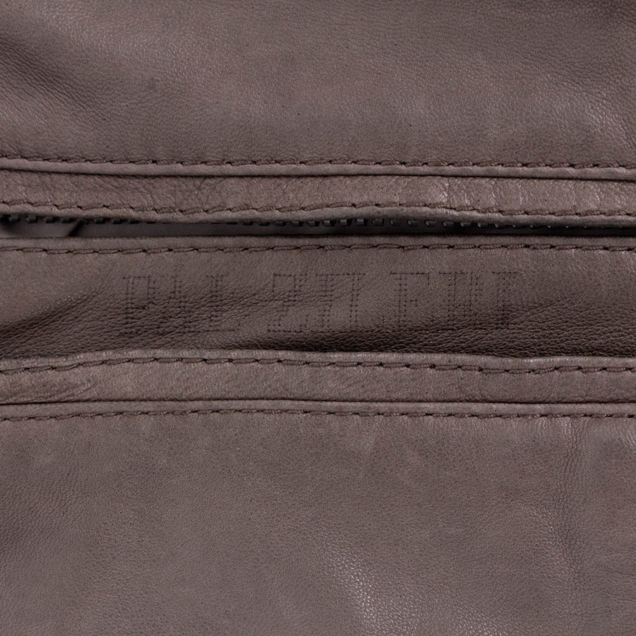 Brown Leather Bomber Jacket