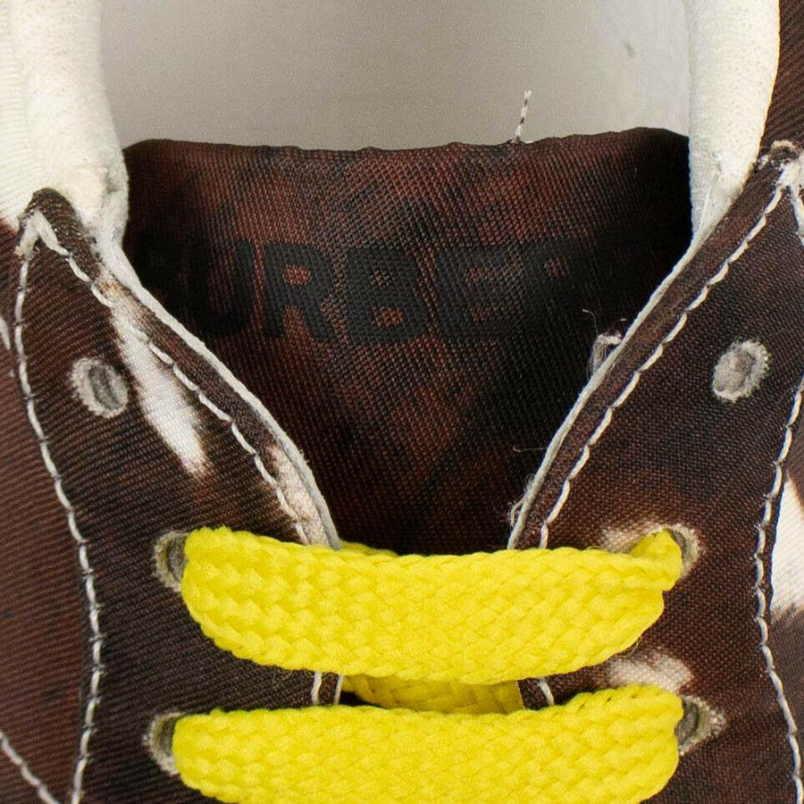 Cow Print Nylon Sneakers - Brown
