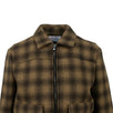 Houndstooth Check Print Bomber Jacket  - Brown