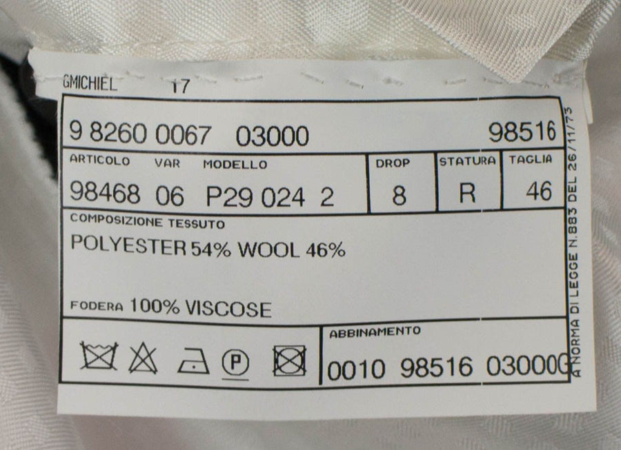 Striped Wool Blend 1 Button Sport Coat - White