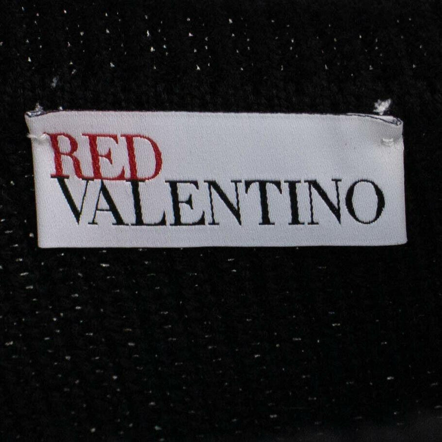 Wool Velvet Detail Cable Knit Sweater - Black