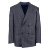 Multi Striped Wool Double- Breasted Suit - Blue