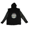Cotton Embroidered Souvenir Hoodie - Black