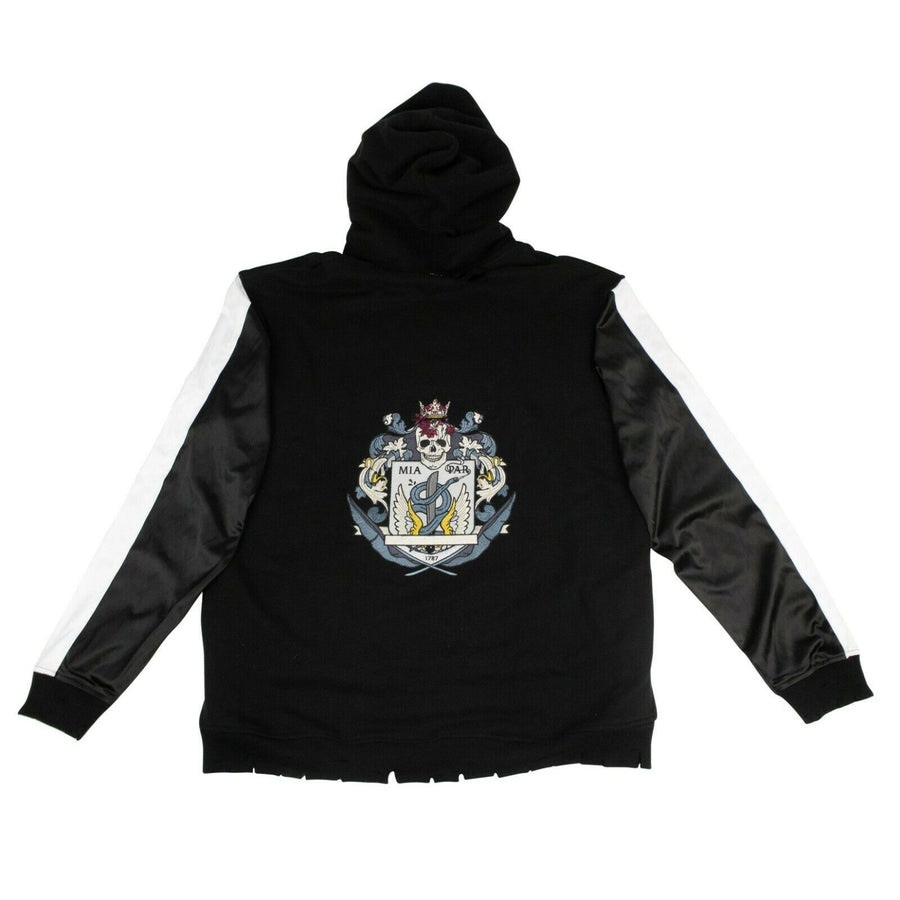 Cotton Embroidered Souvenir Hoodie - Black