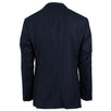 Drop 7 Striped Wool Two Button Suit - Navy