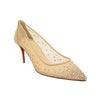Follies Strass 70mm Mesh Pumps - Shimmery Gold