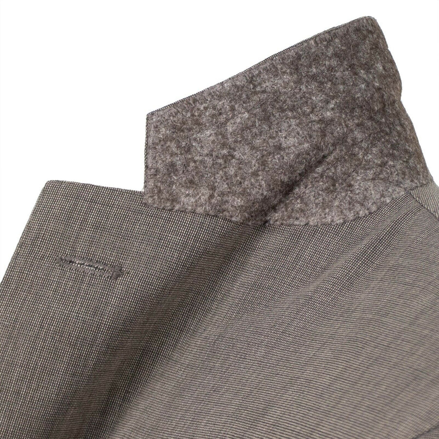 Drop 8 Wool 3 Roll 2 Button Slim Fit Suit - Brown