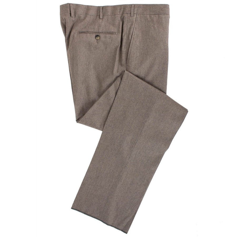 Brown Wool Blend Dress Pants