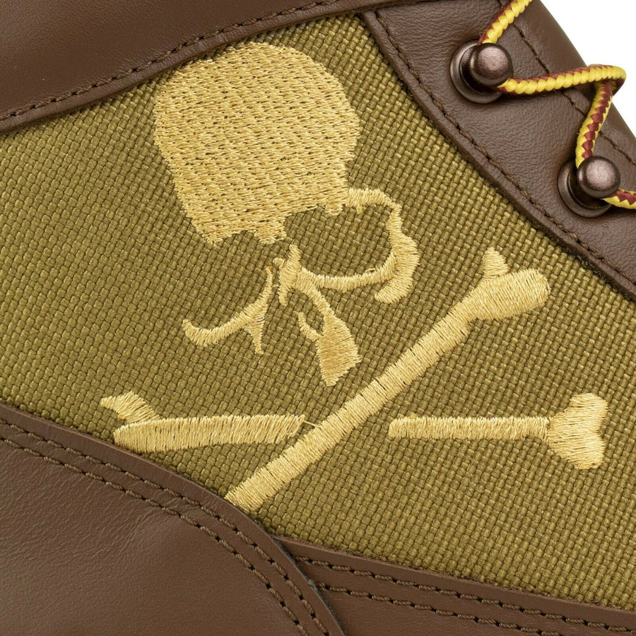 Embroidered Mountain Light II Rugged Lace Up Boots - Brown