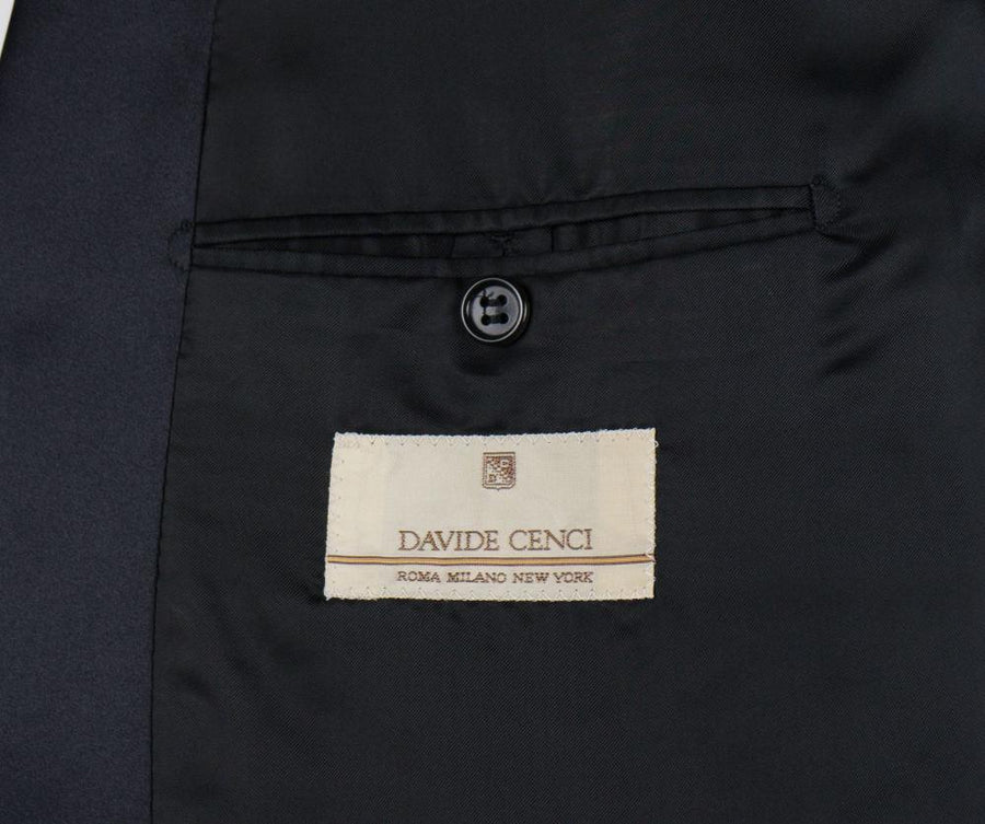 Belvest For Davide Cenci Double Breasted Tuxedo Suit - Black