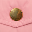 Polyester Gold Detail Short Puffer Coat - Pink