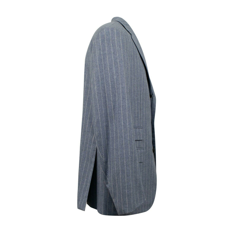 Drop 7 3 Roll 2 Button Trim Fit Wool Suit - Blue