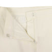 Cropped Cotton Blend Pants - Ivory