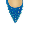 Suede Spikyshell Studded 100mm Pumps - Blue