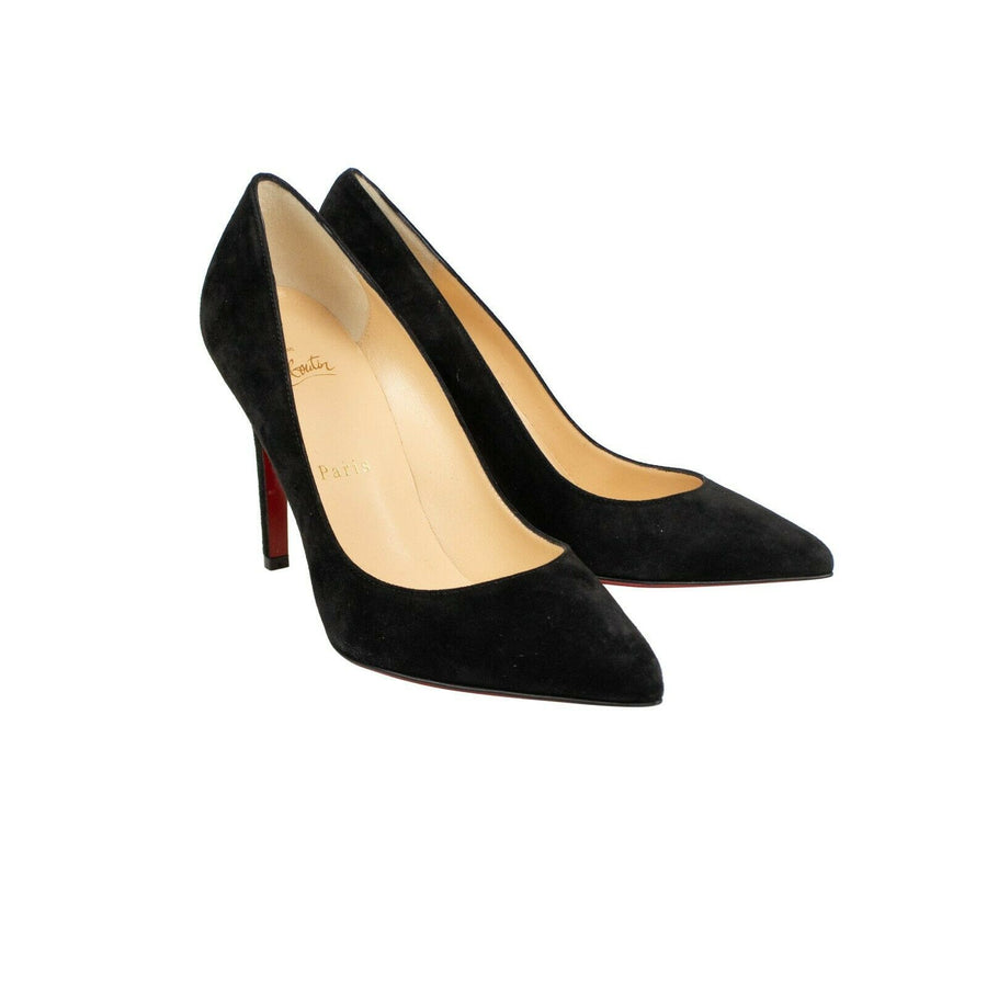 Pigalle Black Velour 100mm Pumps - Black