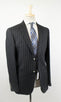 Striped Linen Blend 2 Button Sport Coat - Black