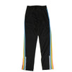 Polyester Rainbow Striped Track Pants - Black