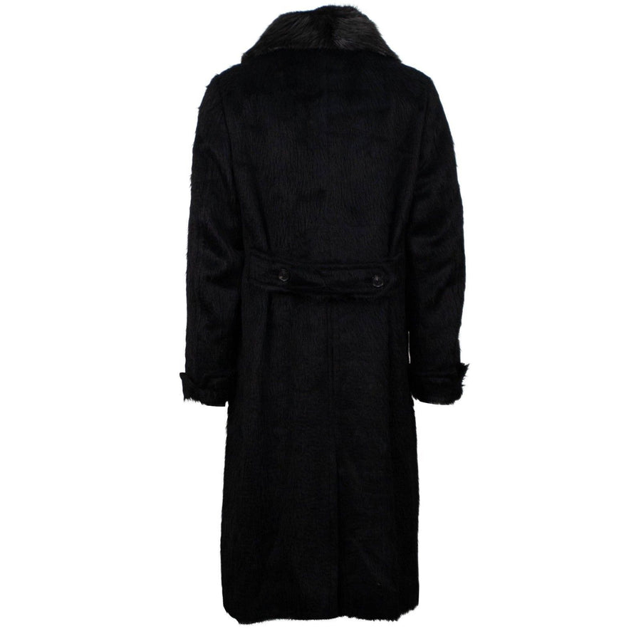 Caruso Alpaca And Mink Double Breasted Coat - Black