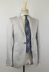Striped Wool Blend 1 Button Sport Coat - White