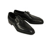 Leather Single Monk Strap Dress Shoes - Black
