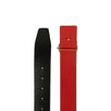 Leather Gold 'CL' Logo Belt - Black