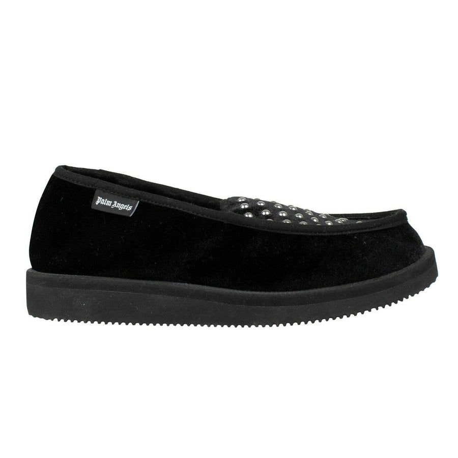 Palm Angels x Suicoke Velvet Studded Slippers - Black
