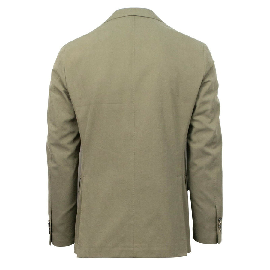 Drop 8 Cotton 3 Roll 2 Button Slim Fit Suit - Green