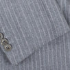 Striped Wool Two Button Suit - Grey