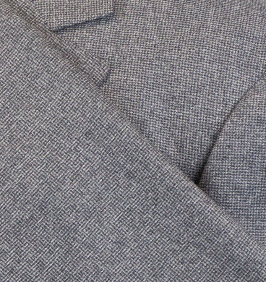 Cashmere Blend Houndstooth 3/2 Button Sport Coat - Gray