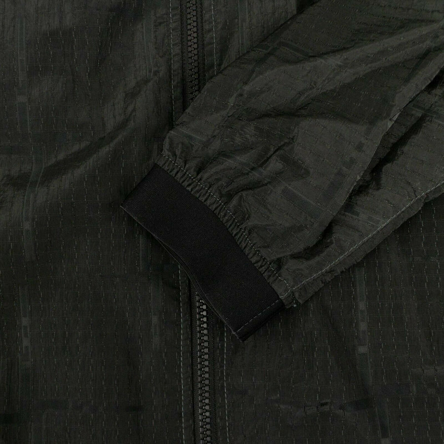 Si House Check Zip-Up Lightweight Jacket - Black