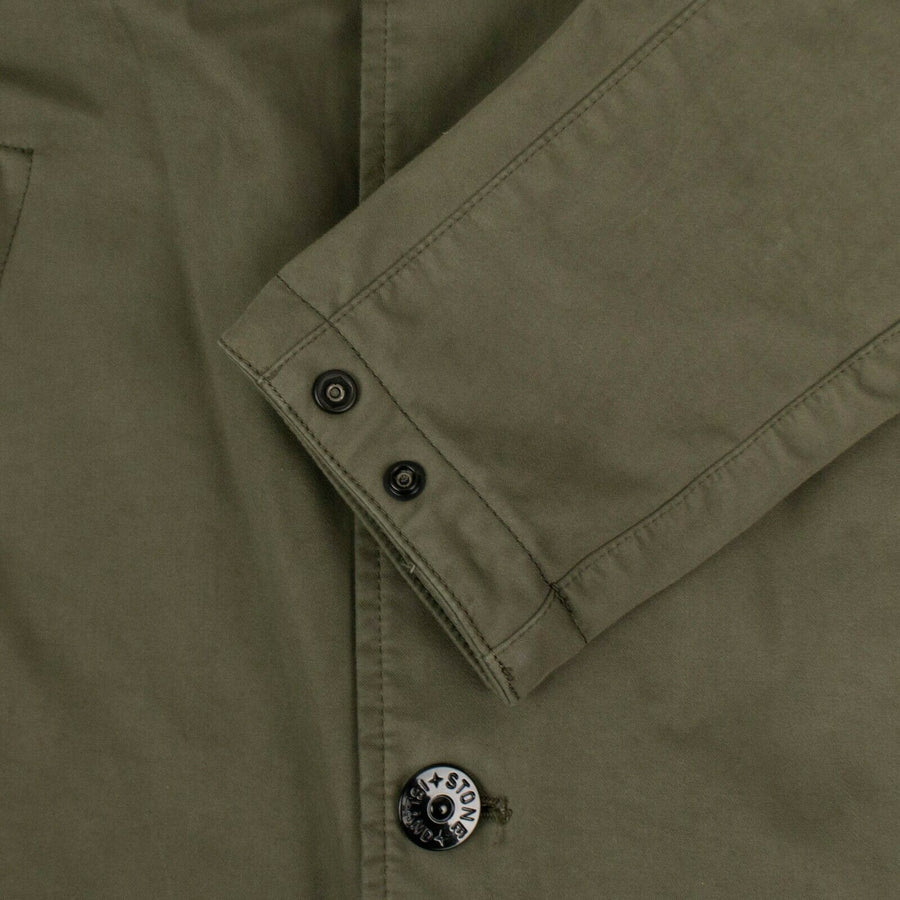 '43531 Raso Gommato Flock' Trench Coat - Green