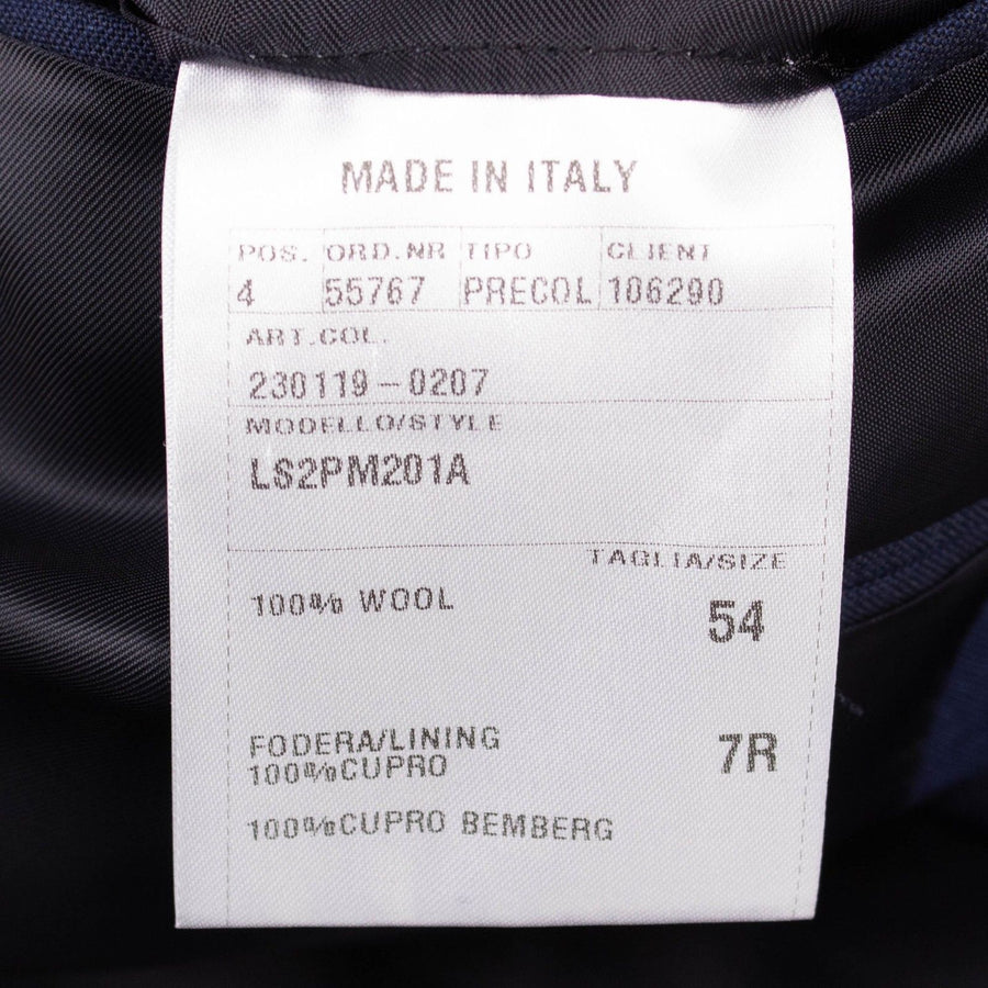 Caruso Drop 7 Wool Two Button Sport Coat -  Navy Blue