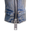Mechanic Wash Denim Trucker Detachable Hood Jacket - Faded Denim